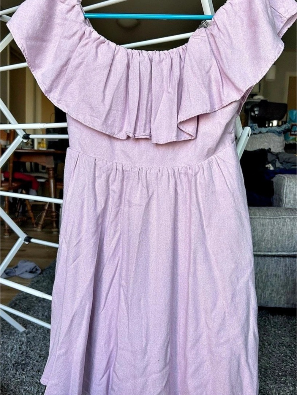 mi ami Ruffle Maxi Dress in Pink Size Small Like New